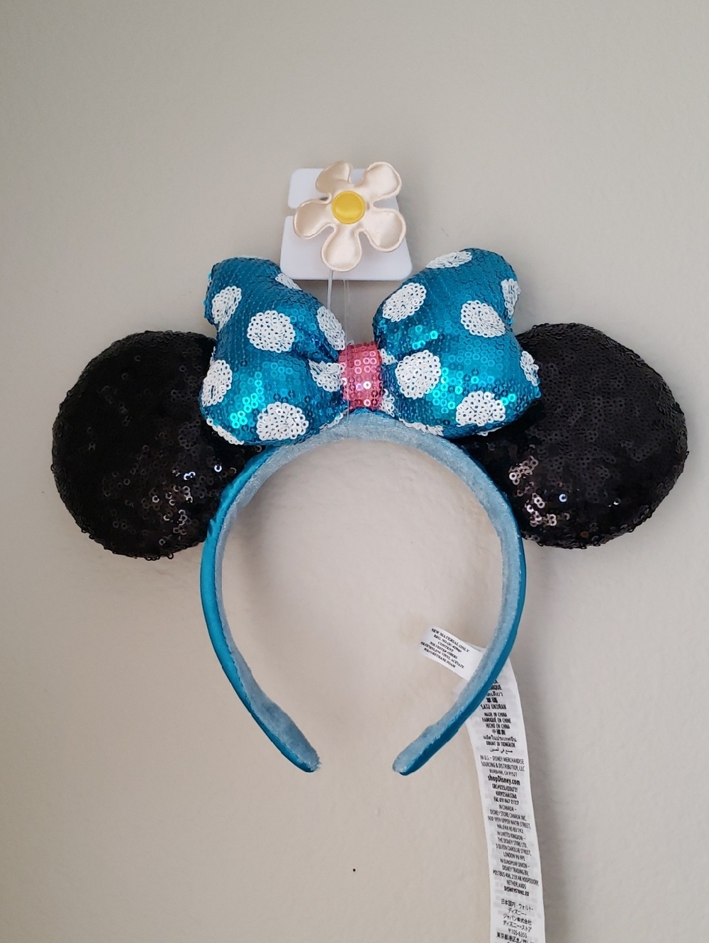 Disney Parks Minnie Mouse Timeless Flower Polka Dot Ear Headband NWT - Picture 10 of 10